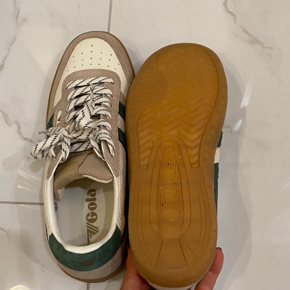 Gola Women's Viper Green and Cream Sneakers - Picture 3 of 4